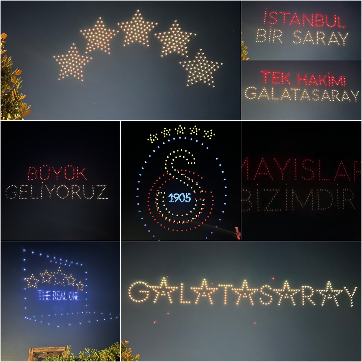 🌟 Galatasaray'ın Jose Mourinho'nun konakladığı otelde yaptığı drone gösterisi.