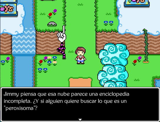 lawngrains's tweet photo. Hace unos meses empecé una fan traducción para #jimmyandthepulsatingmass, un juego de terror indie de RPGMaker creado por @KaseyOzymy.  Me daba pena que con lo bueno que es, no fuese tan conocido.
Todavía me queda mucho por hacer, pero me gusta como está quedando hasta ahora. ^^ https://t.co/CSK748Q4PD