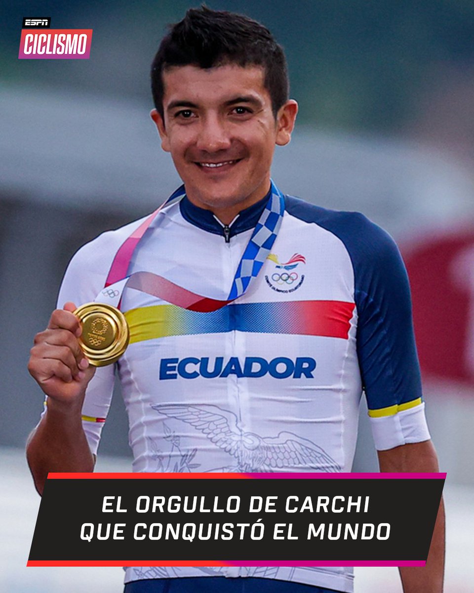 ESPNCiclismo's tweet photo. Más que una locomotora, un tren bala: Richard #Carapaz, responsable de hacer latir nuestros corazones con sus leños de colores y uno de los mejores corredores latinoamericanos de toda la historia, celebra este jueves su cumpleaños número 32. ¡Déjale un gran saludo! 🚂🇪🇨 https://t.co/zTDRbW3LLw