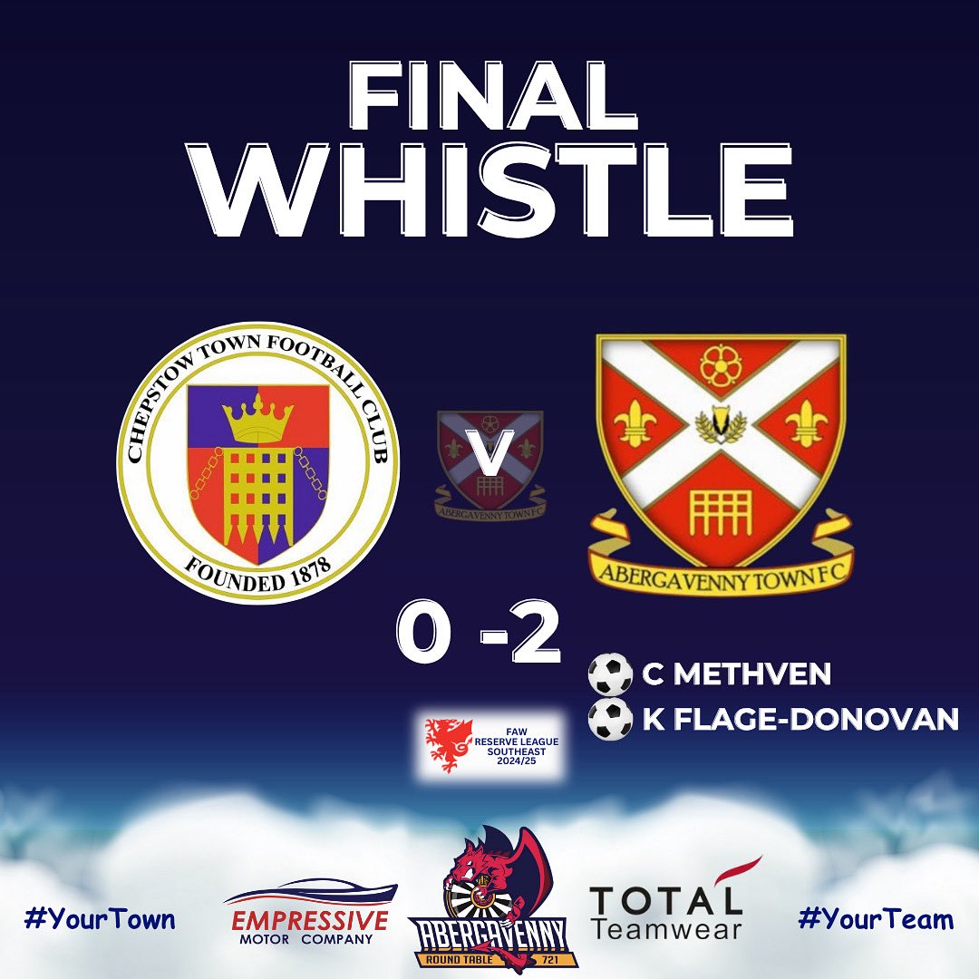 AbergavennyTFC's tweet photo. 🔹🔹🏆FINAL WHISTLE🏆🔹🔹

“We Are The Champions”
A brilliant 2-0 win tonight against Chepstow Town Reserves see’s us being crowned 2024/25 FAW Southeast Reserve League Champions.

#champions
#topofthetable
#yourtown #yourclub
#atfc #football #utt
#talkofthetown
#heartofthecommunity