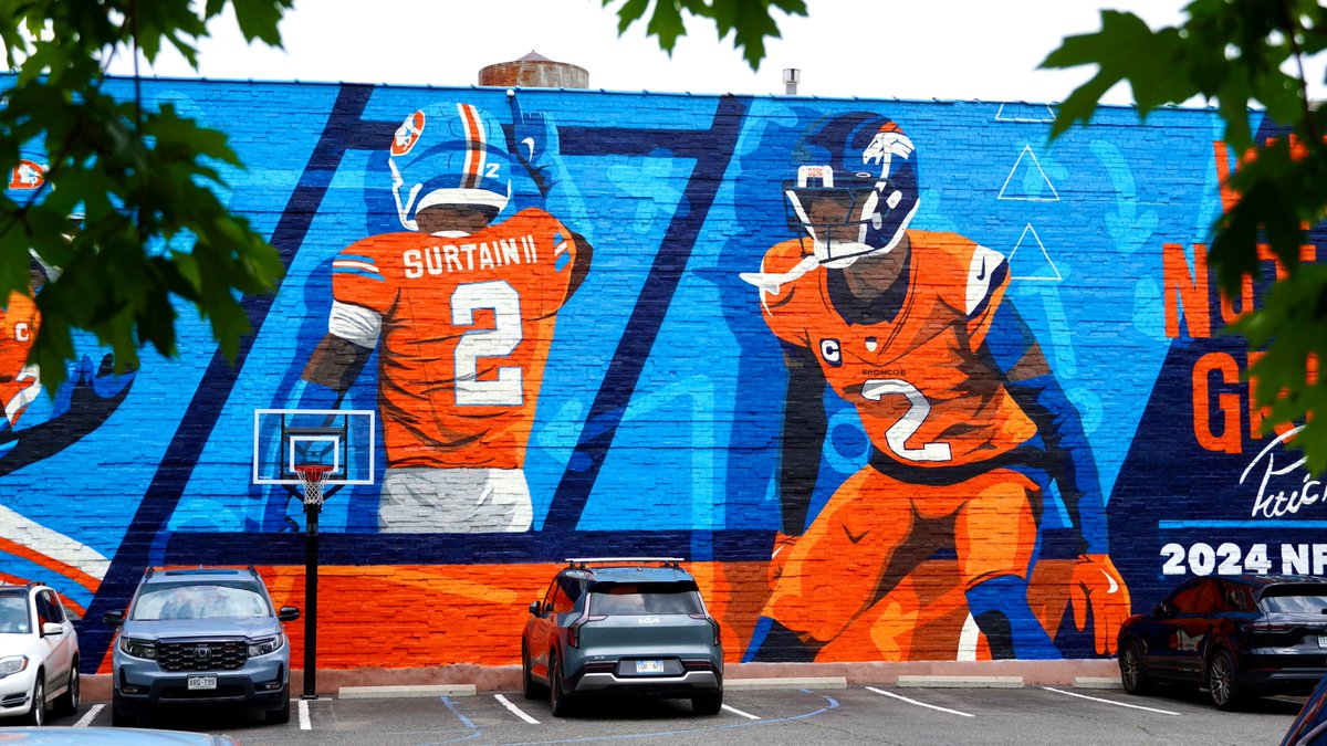 DNVR_Broncos's tweet photo. Had to go check out the new Pat Surtain II DPOY mural in Denver! It's pure art 🎨🎨🎨

📍22nd &amp; Market for those interested https://t.co/pUAkICDTMz