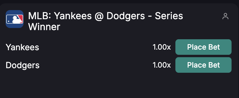 Hey ⚾️ fans - who's going to take the weekend series?

Make your prediction ➡️ beta.bodegamarket.io/details?id=456…

#MLB #Yankees #Dodgers #Cardano $ADA
