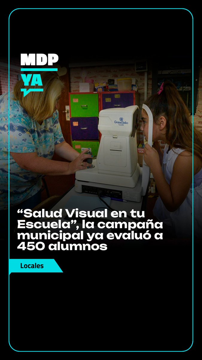 Se trata de estudiantes de cuarto grado de escuelas municipales de la zona sur de la ciudad. Luego de los controles, 67 de ellos recibieron anteojos de forma gratuita. 

MÁS INFO
mdpya.com.ar/salud-visual-e…