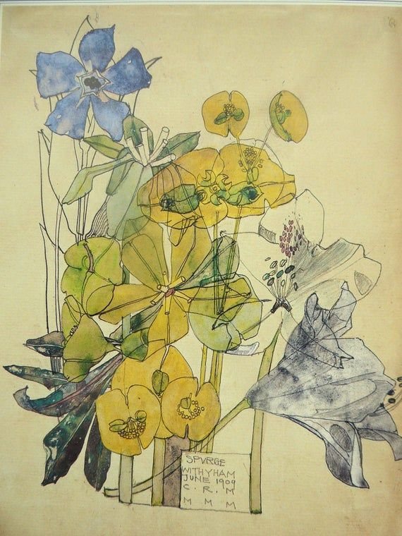CienciaconArte's tweet photo. Herbario modernista.
Se atribuye a Charles Rennie Mackintosh, pero, como se puede ver en la parte inferior, hay DOS firmas: C.R.M y M.M.M.
Una de ellas es la de una mujer: Margaret Macdonald Mackintosh (M.M.M.) Coautora, artista e ilustradora modernista de la Escuela de Glasgow. https://t.co/I6UlCadv5Y