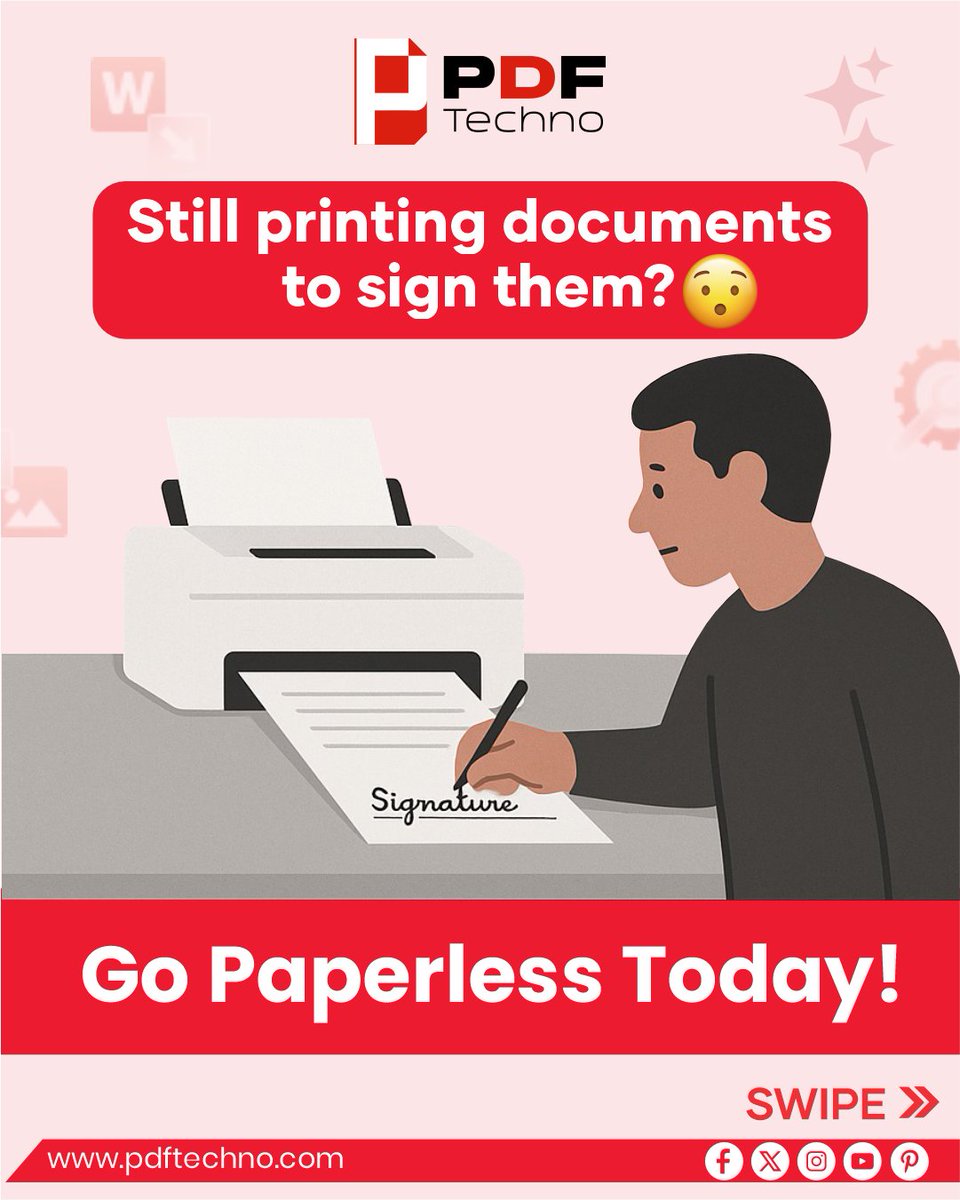 pdftechno's tweet image. Ditch the printer and sign documents digitally with PDF Techno! 🖋️💻
Go paperless, fast, and smart — anytime, anywhere! 🚀📄
#SignPDF #GoPaperless #DigitalSignature #PDFTechno #SmartWork #SaveTime #EcoFriendly