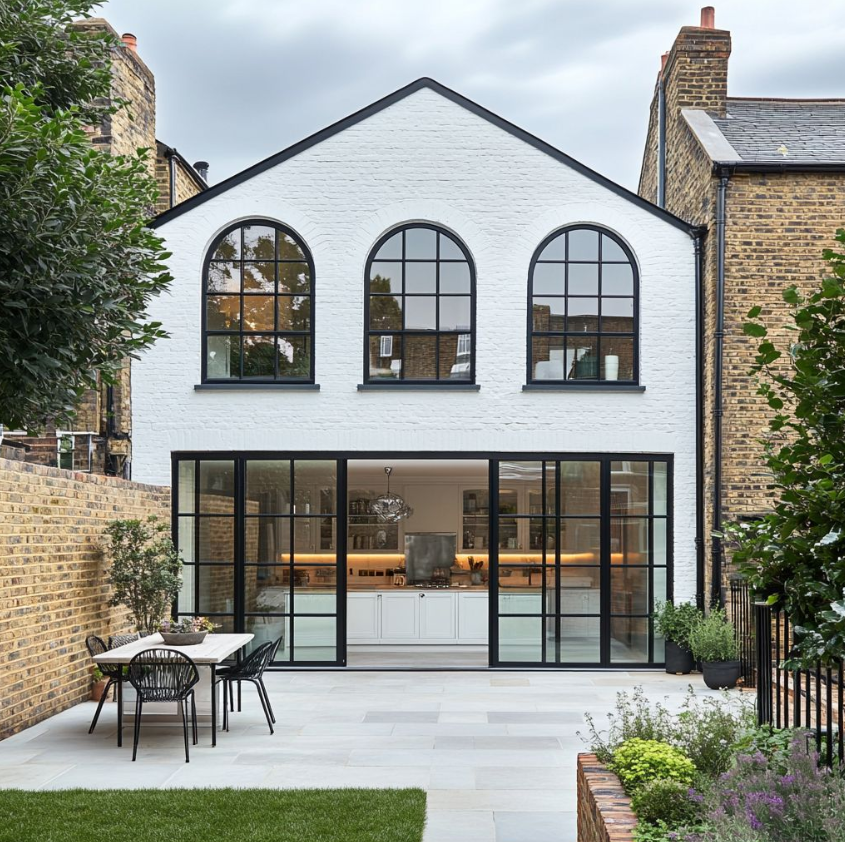Classic meets contemporary.

This standout rear extension pairs crisp white brickwork with steel-framed glazing, a modern take on London living with timeless appeal.

📸 Design by <a href="/nuprojects_co/">#NU Projects London</a>
🔗 douglasandgordon.com/arrange-valuat…

#LondonLiving #DesignInspiration #ModernHeritage