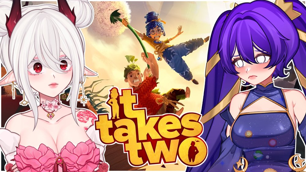 ✨ ITS TIME FOR COLLABORATION ✨
It's finally time! Join Hime and I as we start our adventure today in It Takes Two at 2:30pm EST!

(Also I'm going to toss the book out the window if he keeps yapping at me)
