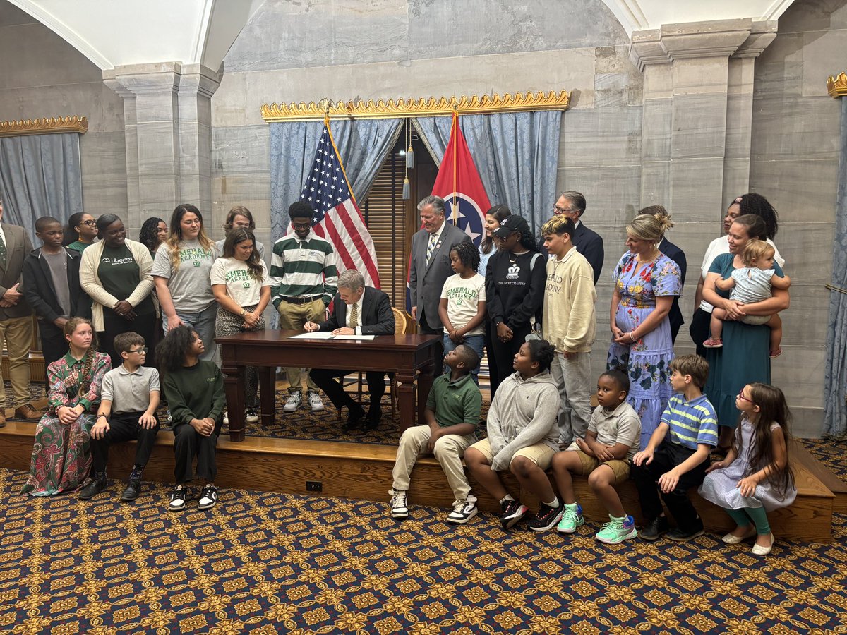 I was proud to stand with Governor Lee and our charter schools, signing a bill to help them with facilities and their direct funding. These are public schools open to all students who wish to hopefully get a better opportunity to meet their needs.