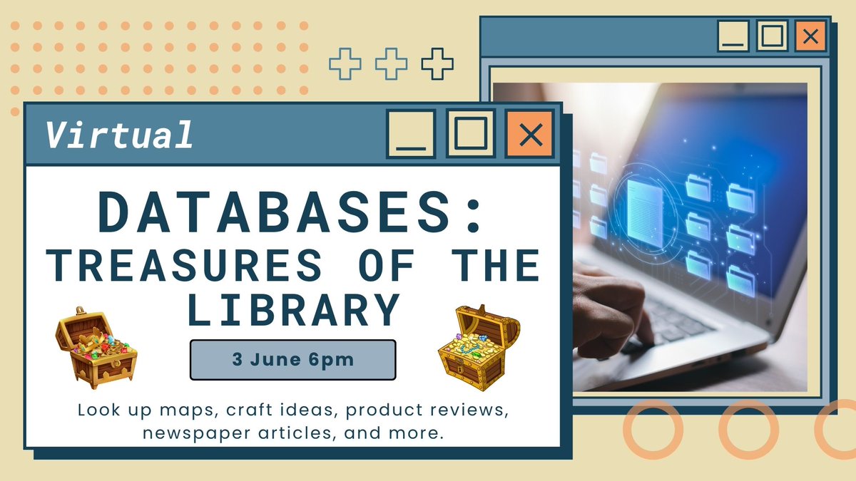 rodgersml's tweet image. Next week!  Databases aren&apos;t just for students.  Recipes, maps, languages, and more!  events.rodgerslibrary.org/event/14370194 #databses #maps #food #cooking #travel #hudsonnh