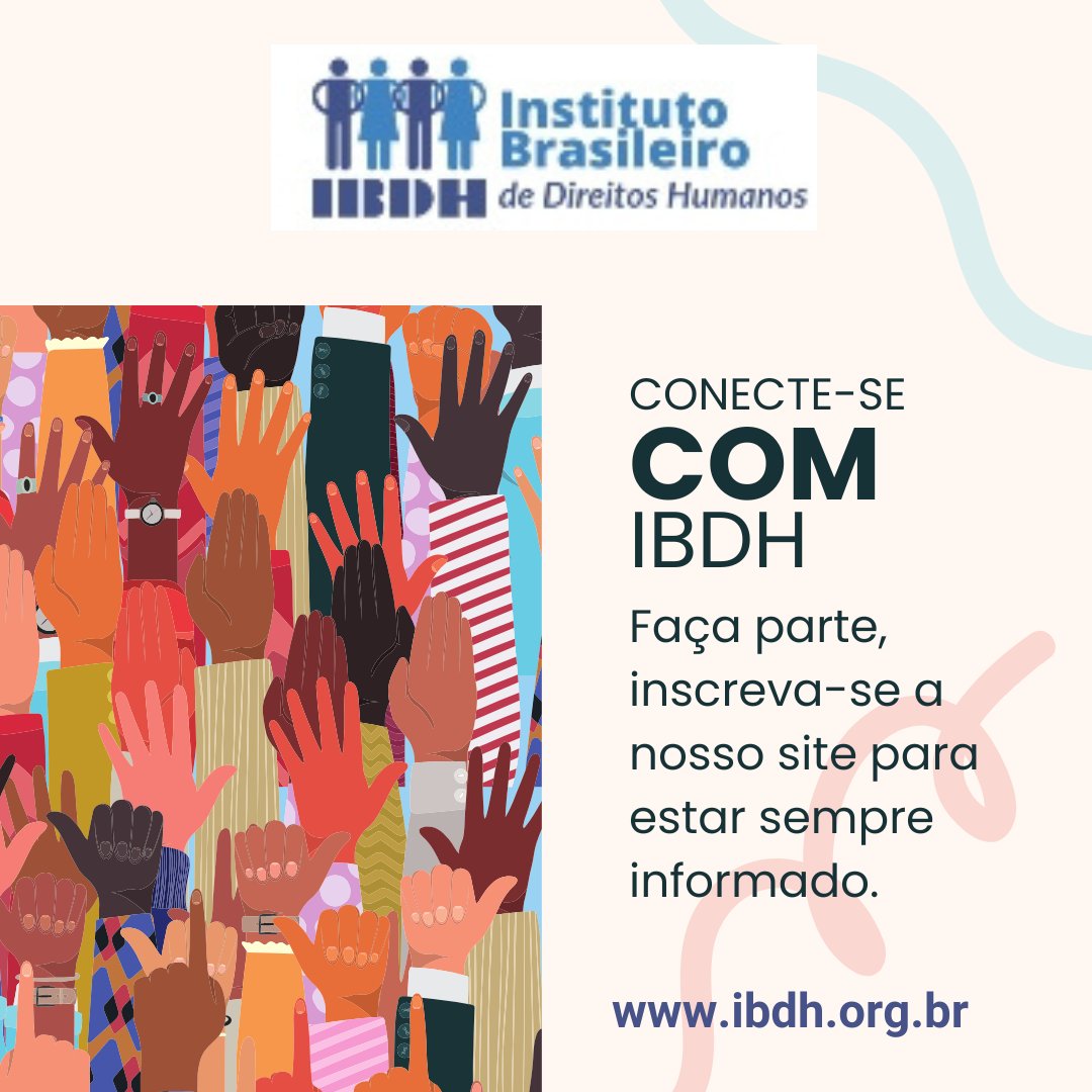 🗣️A sua voz importa. Sua presença também.

🫱🏼‍🫲🏾Assine nossa lista e receba notícias, campanhas e oportunidades para atuar com o #IBDH na promoção dos direitos humanos:

ℹ️ mailchi.mp/f29ea5f7f568/i…