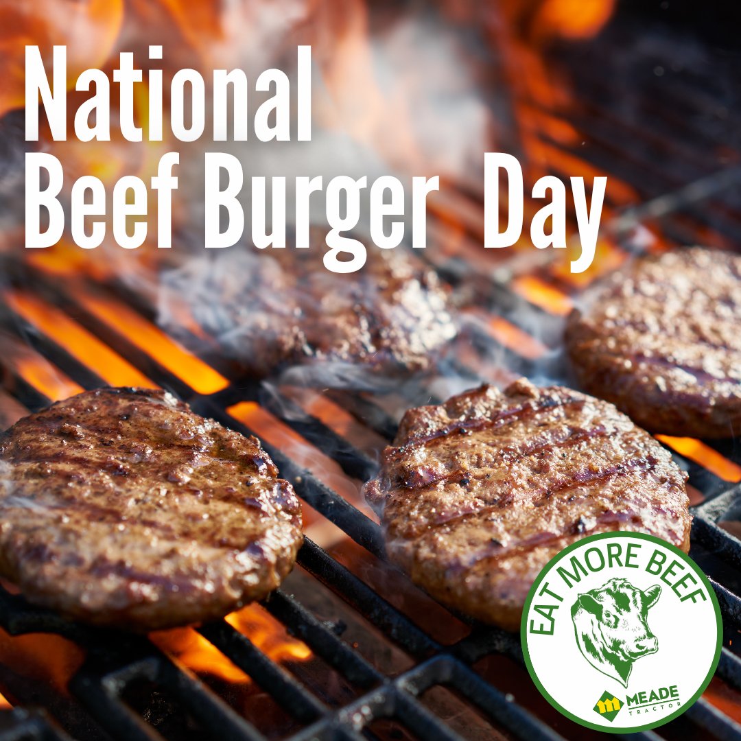 🍔 It’s National Beef Burger Day, and we’re serving up a big THANK YOU to the hardworking cattle farmers who make it possible. Your dedication feeds America—one juicy burger at a time. 👏🐄 #NationalBeefBurgerDay #ThankAFarmer