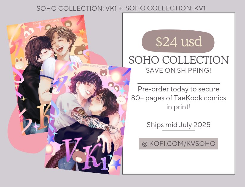 I have one set of KV1 + VK1 left in the shop! 🥹💜 And that KV1 will be sold out🙇🏻‍♀️ Thanks for considering my books!
ko-fi.com/s/9458dea495