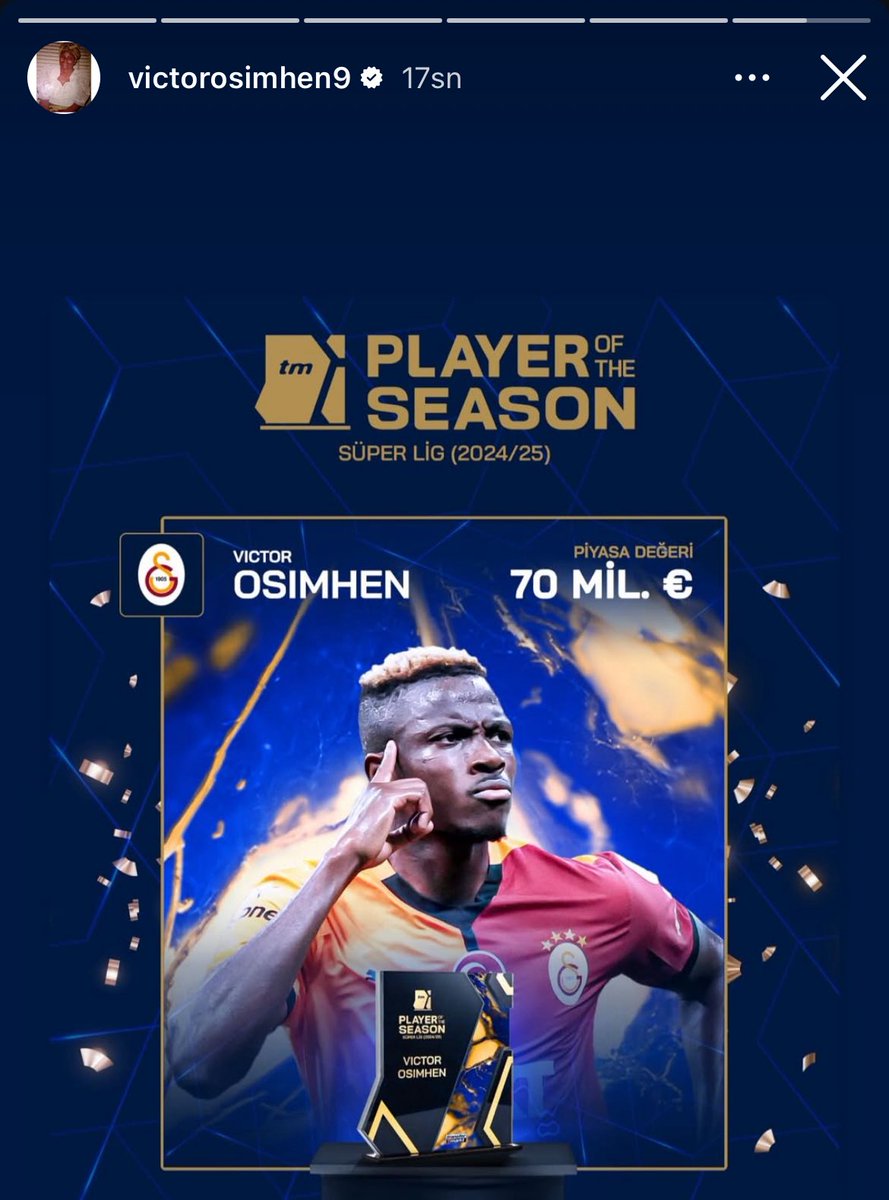 Peşindeyiz Galatasaray! (@pesindeyizapp) on Twitter photo Victor Osimhen’in paylaşımı. Victor Osimhen’in paylaşımı.