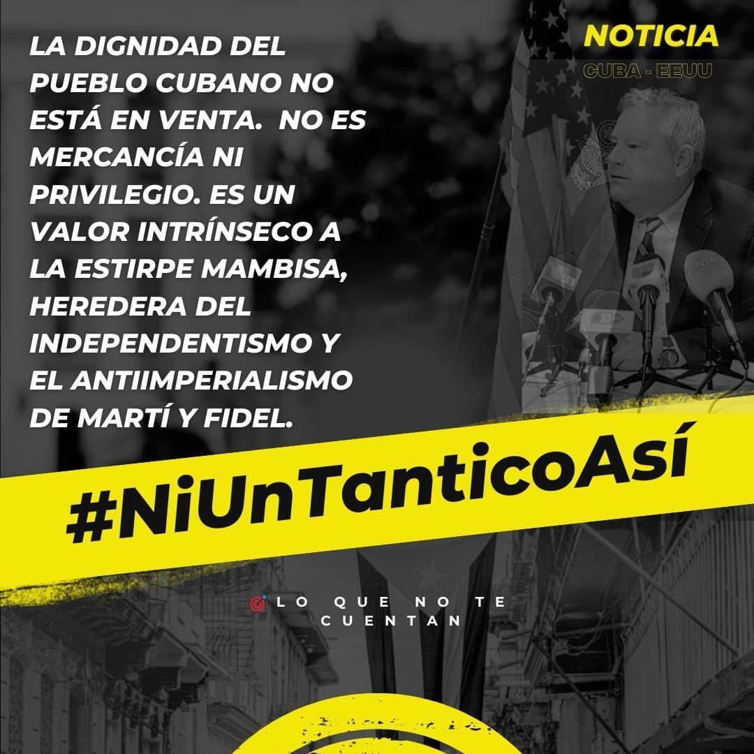 Este es el sentir de todo un pueblo que defiende su derecho a existir libremente. #UnidosXCuba, mantengamos alta esa bandera de dignidad y resistencia. #NiUnTanticoAsí de concesiones.