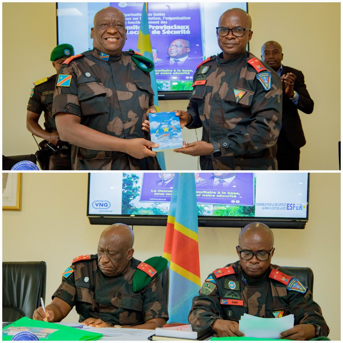 🔴#RDC Retour en images sur la rencontre entre les gouverneurs militaires #FARDC de l’Ituri et du Nord-Kivu.