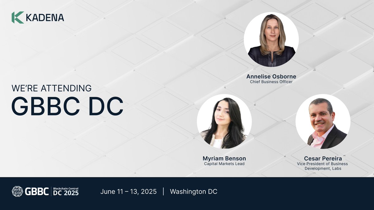 Kadena (@kadena_io) on Twitter photo 📰 We’re Heading to DC! 📰
We'll be sponsoring the <a href="/GBBCouncil/">Global Blockchain Business Council (GBBC)</a> event this June and our CBO <a href="/AnneliseOsborne/">Annelise Osborne</a> will be speaking to US policy makers and legislators about blockchain - from #AI and #DeFi to #DigitalAssets.
🔗 gbbcblockchaincentral.io
$KDA | #MadeInTheUSA 🇺🇸 📰 We’re Heading to DC! 📰
We'll be sponsoring the <a href="/GBBCouncil/">Global Blockchain Business Council (GBBC)</a> event this June and our CBO <a href="/AnneliseOsborne/">Annelise Osborne</a> will be speaking to US policy makers and legislators about blockchain - from #AI and #DeFi to #DigitalAssets.
🔗 gbbcblockchaincentral.io
$KDA | #MadeInTheUSA 🇺🇸