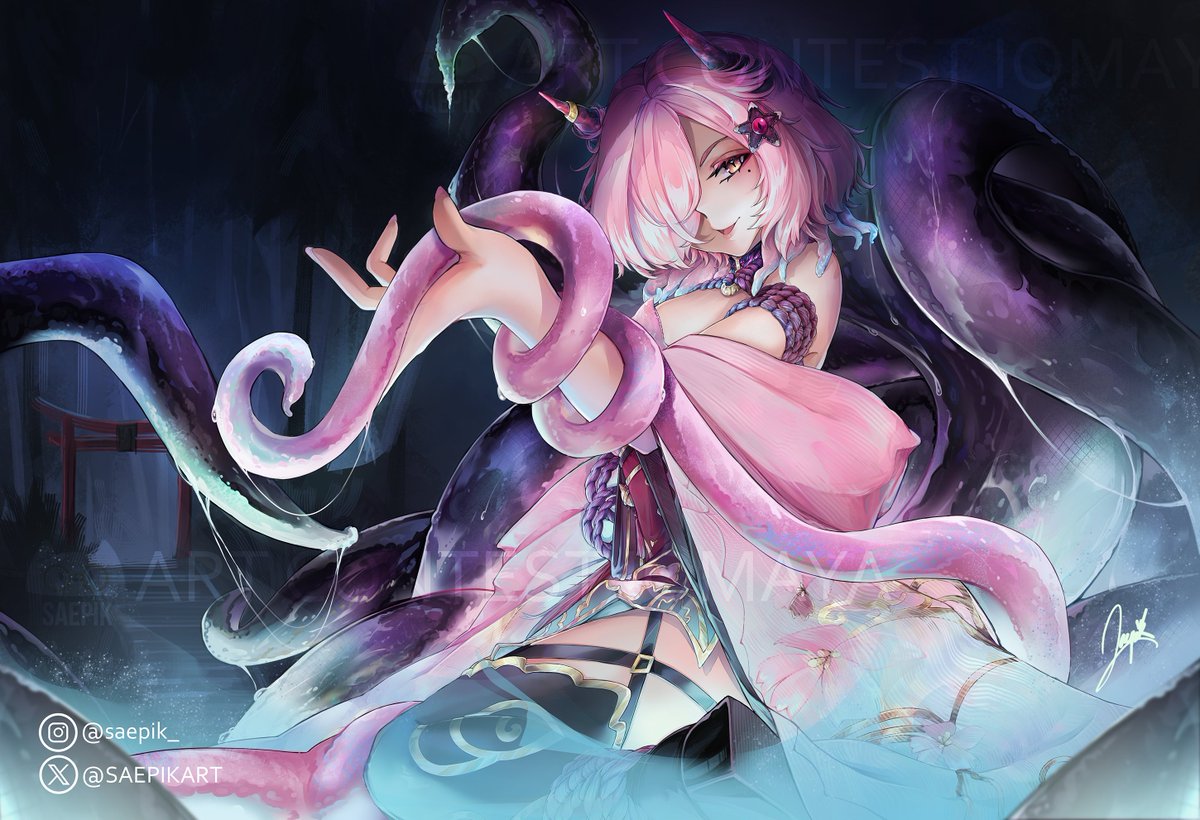 🌸My submission for the @/IomayaAF art contest.🌸Thank you for this event. Congrats on the debut Miss Kraken !

.
.
.
#Iomayart #Vtuber #ENVtuber