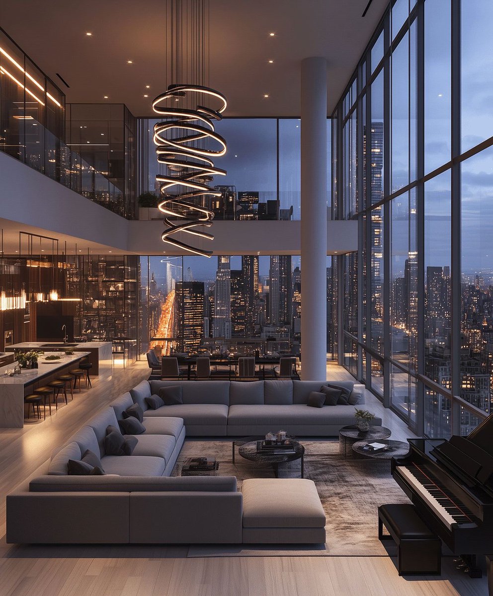 HOUSEPORN___'s tweet photo. Luxury penthouse. https://t.co/i0GoCFfJ6s