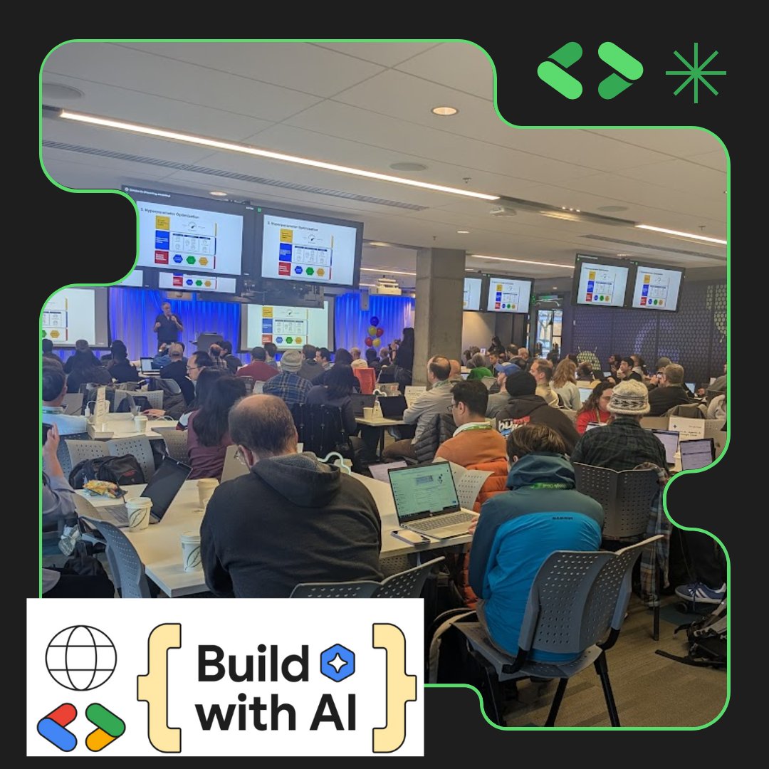 googledevgroups's tweet image. 💭 What will you create with the latest AI? Find inspiration and build your skills at your local #BuildwithAI event!
Connect with peers, tackle problems together, learn new methods through workshops, and grow your network.
Shape AI's future, locally → developers.google.com/community