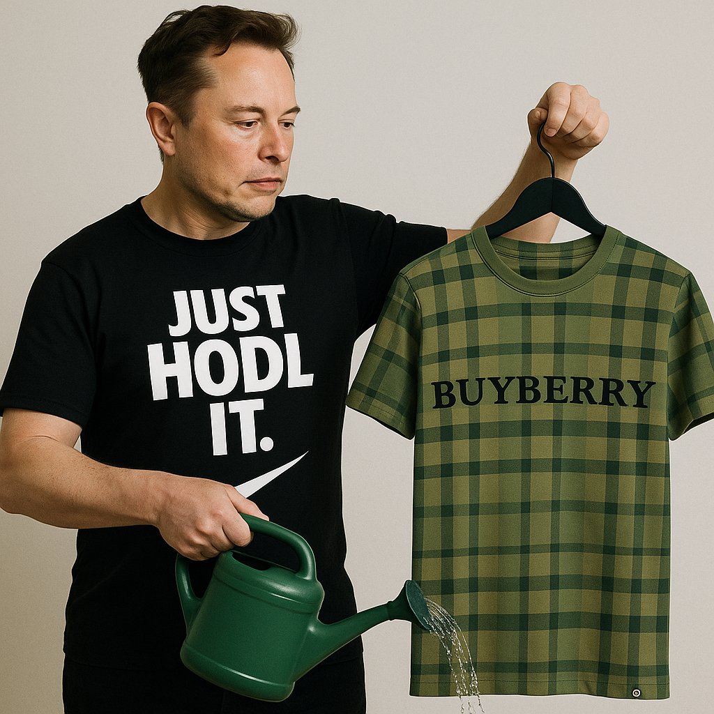 <a href="/elonmusk/">Elon Musk</a> <a href="/Nike/">Nike</a> <a href="/Burberry/">Burberry</a> 
3 legends one frame
$Dyor