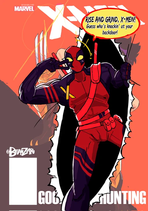OUTCASTVERSE  After his X-Men missions, Wade encloses himself in a room and thinks about the fact that he doesn't belong on a team with people dedicated to a cause like this, torturing himself with his own mind.He then bothers Logan enough to get gutted or yelled at. 