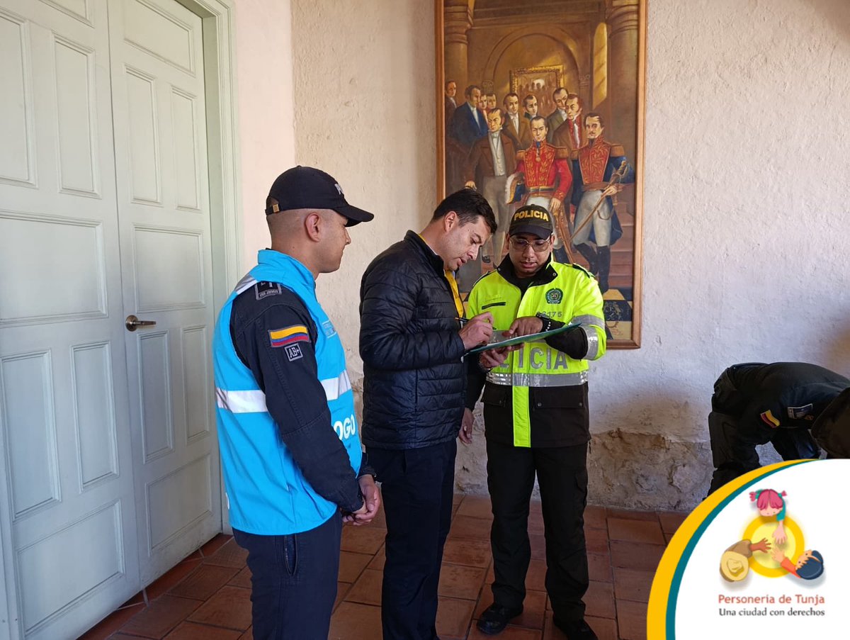 La Personería Tunja realiza acompañamiento y verificación de los elementos del Servicio Personal que integra el Dispositivo Mínimo de Atención (DMA) y la Unidad Nacional de Diálogo y Mantenimiento del Orden (UNDMO), en el marco de las manifestaciones previstas para el día de hoy.