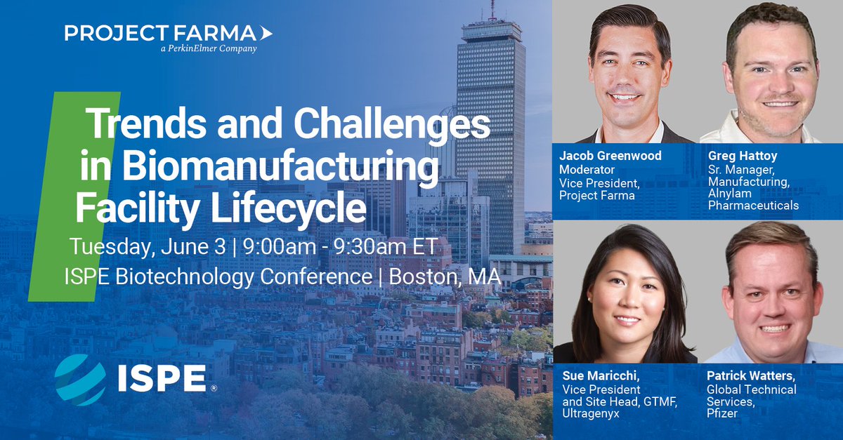 ProjectFarma's tweet image. Tune in to our panel at this year's ISPE Biotechnology Conference to gain insights on challenges in biomanufacturing. hubs.ly/Q03pwmR90

#CellTherapy #GeneTherapy