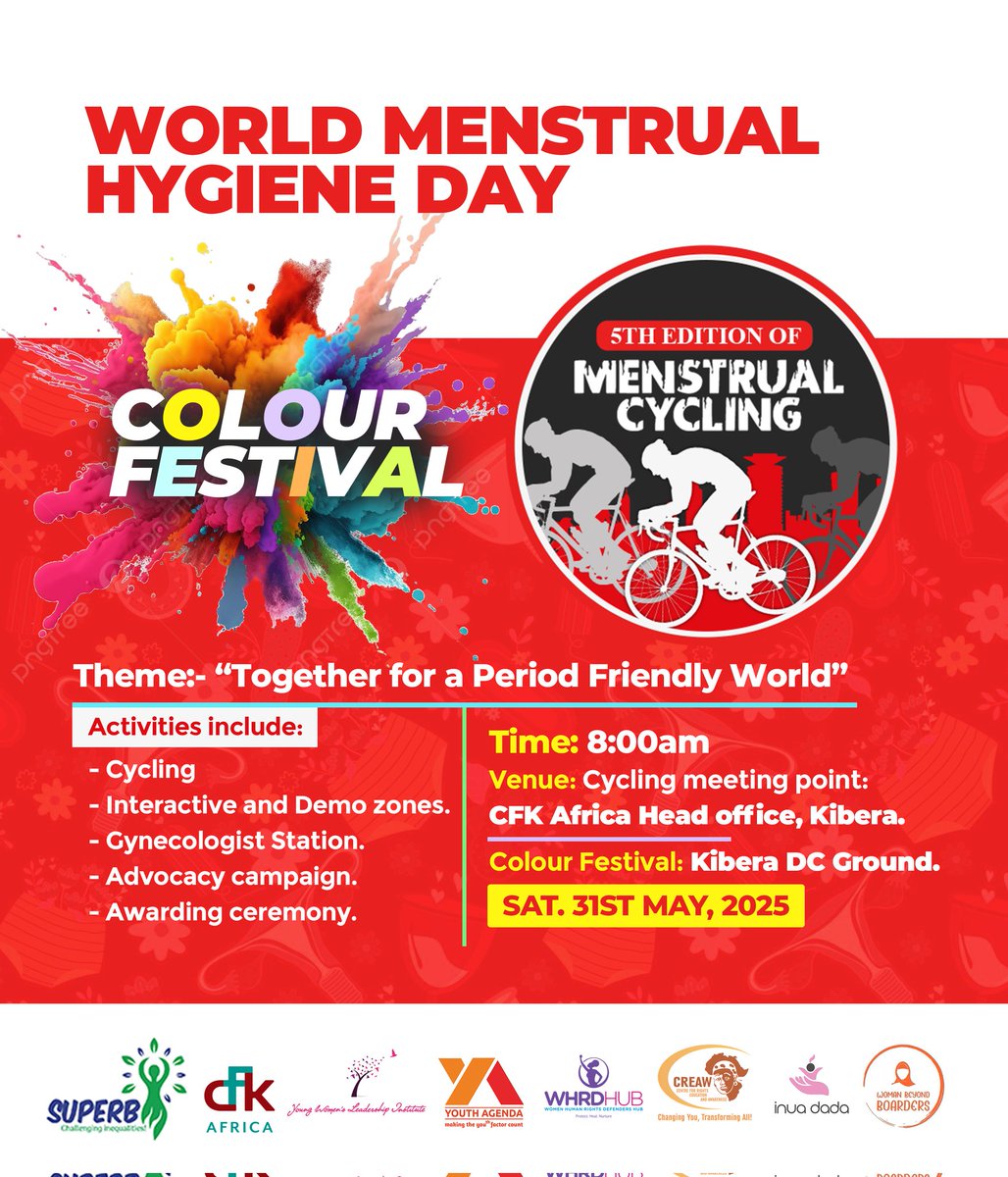 Women Human Rights Defenders Hub - The Kenya Hub (@whrdhub) on Twitter photo Today marks Menstrual Hygiene Day, a global moment to break silence, raise awareness, and highlight the importance of menstrual health and dignity for all.
This year, we are proud to stand in solidarity with <a href="/superb_cbo/">Superb CBO</a> & other partners as we gear up to mark the day in Kibera 1/3 Today marks Menstrual Hygiene Day, a global moment to break silence, raise awareness, and highlight the importance of menstrual health and dignity for all.
This year, we are proud to stand in solidarity with <a href="/superb_cbo/">Superb CBO</a> & other partners as we gear up to mark the day in Kibera 1/3