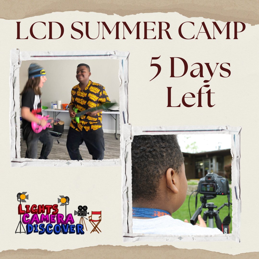 Only 5 more days until our Summer camp! Camp starts on Monday, June 7th from 9am to 4pm!