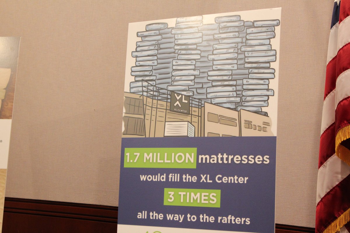 Mattress Recycling Council (@mattrecycouncil) on Twitter photo Today, we celebrated 10 years of mattress recycling in Connecticut at the Legislative Office Building in Hartford! ๐โป๏ธ
Since the start of the <a href="/byebyemattress/">Bye Bye Mattress</a> , weโve recycled over 1.7 million mattresses and diverted 30,000+ tons of valuable materials from the waste Today, we celebrated 10 years of mattress recycling in Connecticut at the Legislative Office Building in Hartford! ๐โป๏ธ
Since the start of the <a href="/byebyemattress/">Bye Bye Mattress</a> , weโve recycled over 1.7 million mattresses and diverted 30,000+ tons of valuable materials from the waste