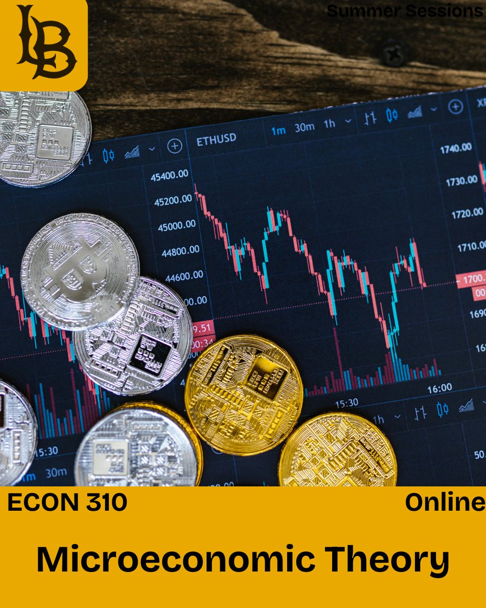 Sharpen your analytical skills in ECON 310 – Microeconomic Theory! 📈💼 Study supply &amp; demand, production costs, market structures, and the forces that shape business decisions. Enroll this summer! ☀️ #SummerSessions #CSULB #GoBeach