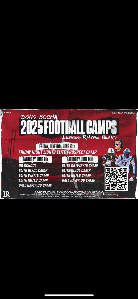 jaxonslaterfb's tweet photo. Grateful for a camp invite to Lenoir-Rhyne university @CoachShawP https://t.co/VsTvgNwvq7