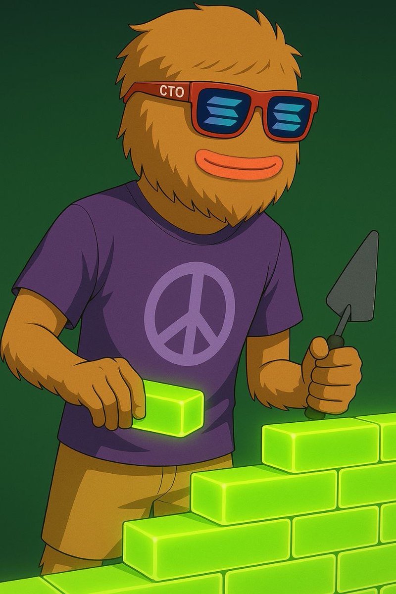 Brick by brick, $WOLF is building quietly and relentlessly  🧱💚 — real CTO community, real vision, and unstoppable momentum. Join the wolf pack 🐺 💜
#WOLF #Solana #TheBoysClub