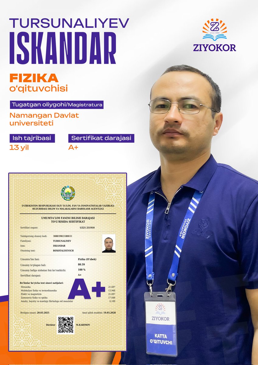 Iskandar Tursunaliyev (@iskandarphysics) on Twitter photo 
