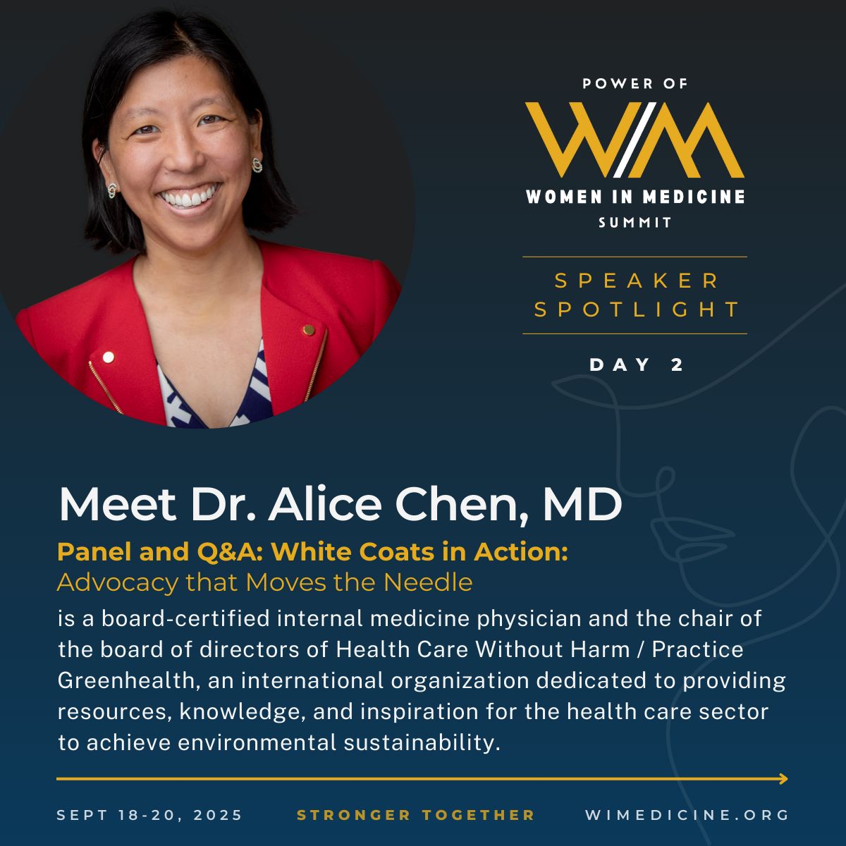 🌟Meet Dr. Alice Chen🌟A board-certified internal medicine physician and Chair of the Board for Health Care Without Harm / Practice Greenhealth. An advocate for health equity, environmental sustainability, &amp; community-powered public health. Register today! cvent.me/z3Bqnz