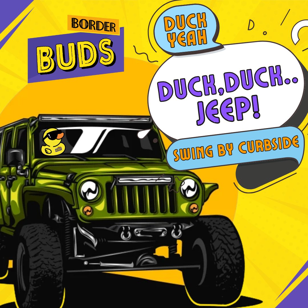 borderbudsmi's tweet photo. “DUCK YEAH — IT’S A JEEP THING!”
🦆 Jeep drivers — this one’s for you.
Swing by Border Buds curbside May 28–29 for:
✔ A free Border Buds duck
✔ Vibe check + last-minute trip essentials
Headed to Silver Lake? Let’s send the convoy off in style. https://t.co/IA6inkvUA0