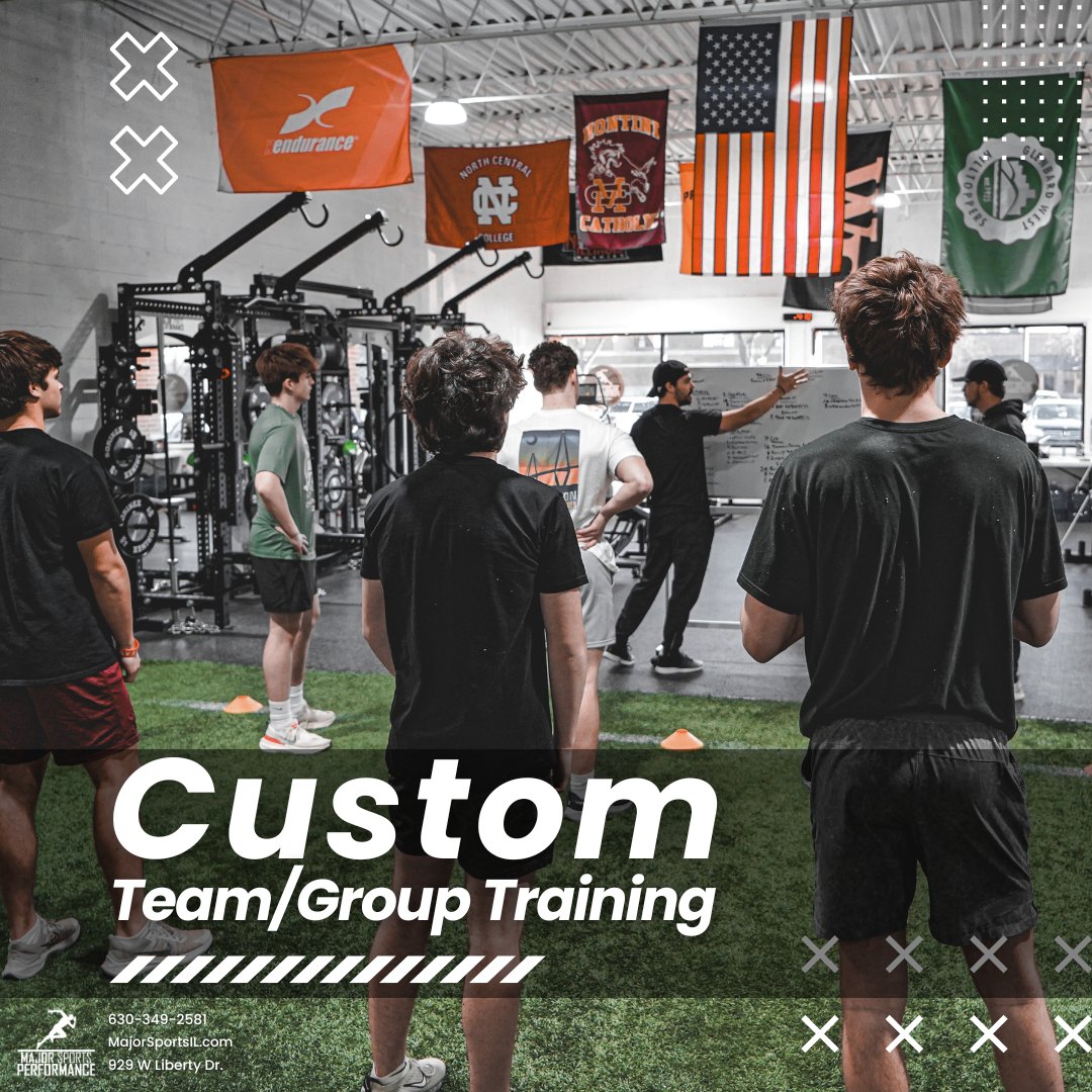 Teams &amp; groups—get faster, stronger, and sharper with custom training!💯

Visit MajorSportsIL.com/custom for more details.

#MajorSportsPerformance #StayReady #TeamTraining #GroupTraining #WheatonIL