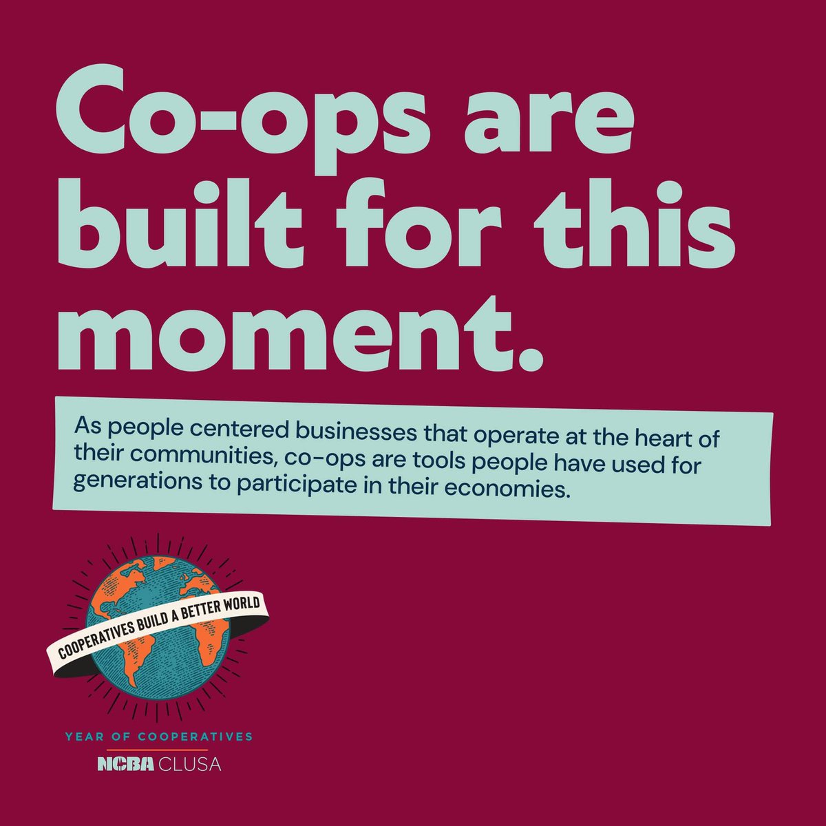 Primera (@primeracoop) on Twitter photo In times of need, co-ops rise to the challenge.
As people-centered businesses at the heart of their communities, co-ops empower people to fully participate in their economies.
During #CoopsYear, we're harnessing the power of cooperatives to #BuildABetterWorld.
<a href="/NCBACLUSA/">NCBA CLUSA</a> In times of need, co-ops rise to the challenge.
As people-centered businesses at the heart of their communities, co-ops empower people to fully participate in their economies.
During #CoopsYear, we're harnessing the power of cooperatives to #BuildABetterWorld.
<a href="/NCBACLUSA/">NCBA CLUSA</a>