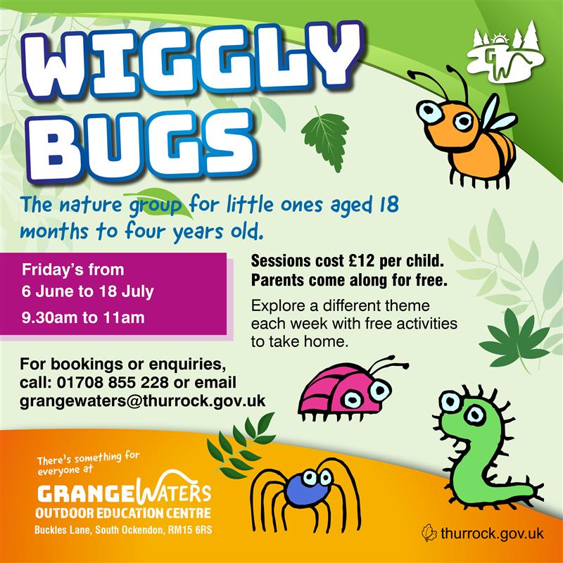 From Friday 6 June, children aged 18 months to five years old can look for creepy crawlies, get messy in the mud and explore the great outdoors during our weekly ‘Wiggly Bugs’ nature group at Grangewaters.

To book you place, visit: orlo.uk/bR6we