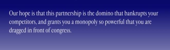 Eric Glyman (@eglyman) on Twitter photo Some people ask how <a href="/tryramp/">Ramp</a> knew we had to sponsor <a href="/tbpn/">TBPN</a>. Easy -- when I saw this pitch, I was sold
Now we just have to figure out how to look humble in front of Congress Some people ask how <a href="/tryramp/">Ramp</a> knew we had to sponsor <a href="/tbpn/">TBPN</a>. Easy -- when I saw this pitch, I was sold
Now we just have to figure out how to look humble in front of Congress