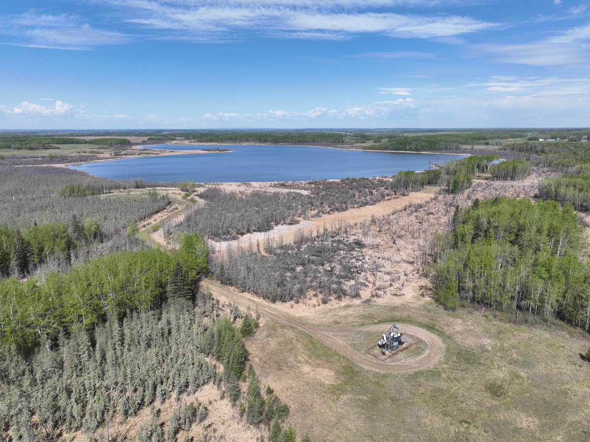 joy_energyinc's tweet photo. A beautiful Alberta summer is setting in at our Cherhill oil field northwest of Edmonton. https://t.co/UNYPL7d3Vz