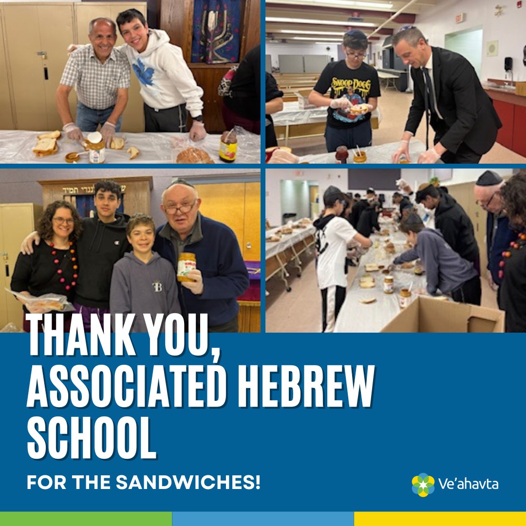 Thank you to the @associatedhebrewschools Bar Mitzvah students and their families for making PB&amp;J sandwiches for the people we serve from our outreach vans. Your sandwiches brought nourishment and love to many. Thank you for making a difference, one sandwich at a time!