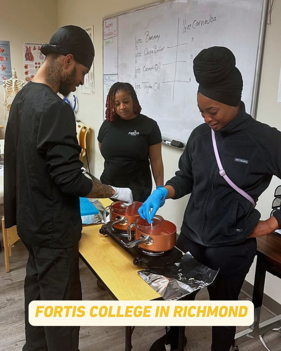 Who knew learning could smell this good! 🧴✨ 

Massage Therapy program students from Fortis College in Richmond recently made fresh lip and body balms from scratch. 

Keep up the great work!