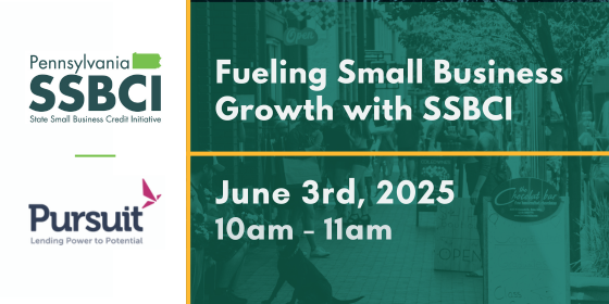Join the PA SSBCI for their #FREE "Fueling Small Business Growth" Webinar!

Join for a free virtual session designed to help you tap into funding and technical assistance resources.

📆 6/3/25
⏰ 10:00 am - 11:00 am
📍Click here to register: ow.ly/uLOl50VZiar