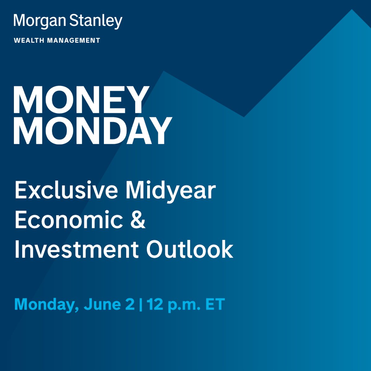 PatKellyMS's tweet photo. What's in store for the markets and the economy for the rest of 2025? Join us Monday, June 2 as a panel of Morgan Stanley thought leaders discuss key themes, trends and potential opportunities impacting investors.

Register here: https://t.co/4uuJpXMRpA https://t.co/LYdtukaSvL
