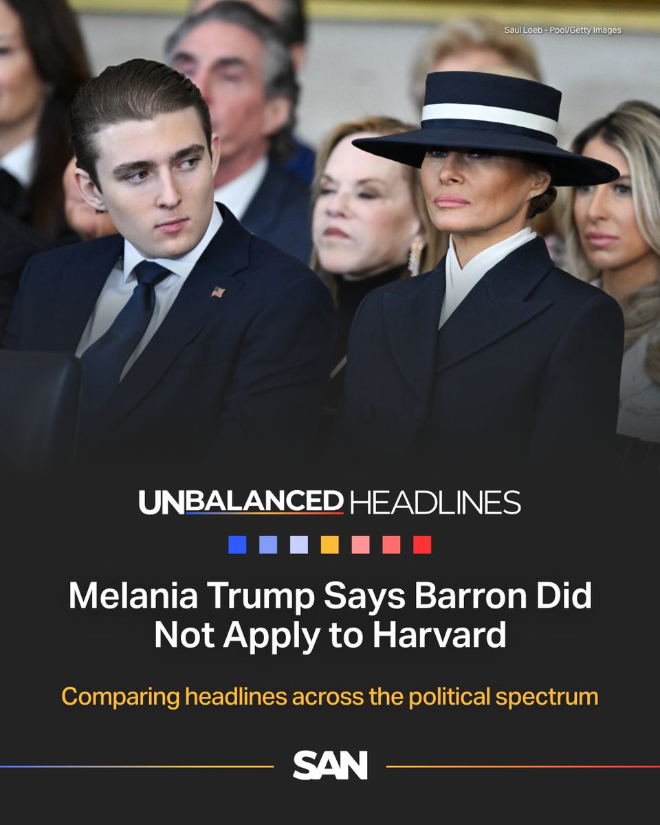 StraightArrow__'s tweet image. Melania Trump’s office clarified that Barron Trump never applied to Harvard, addressing online rumors linking a supposed rejection to former President Trump’s recent criticism of the university. Barron is currently attending New York University.

#Trump #Harvard #NYU #SAN #News