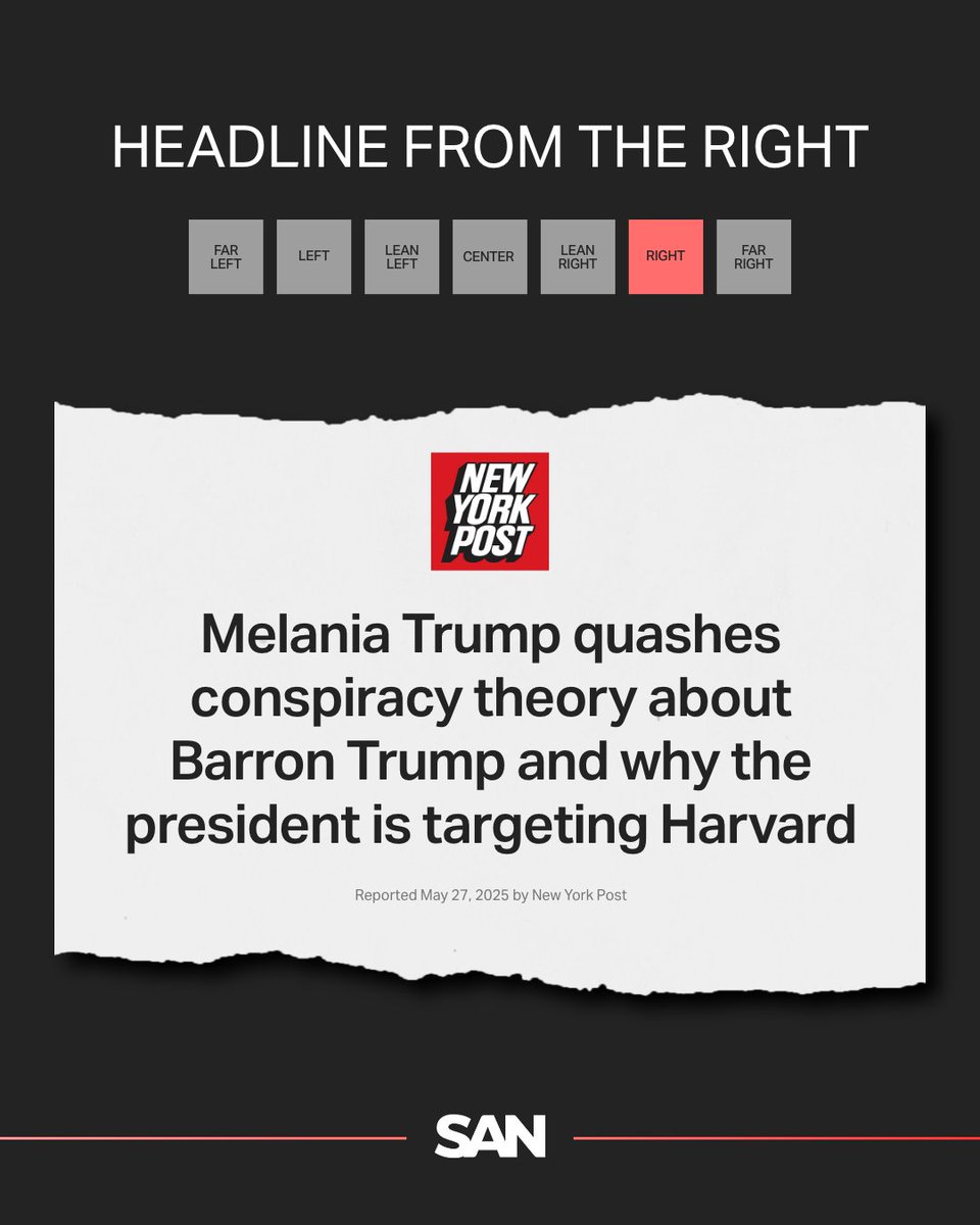 StraightArrow__'s tweet image. Melania Trump’s office clarified that Barron Trump never applied to Harvard, addressing online rumors linking a supposed rejection to former President Trump’s recent criticism of the university. Barron is currently attending New York University.

#Trump #Harvard #NYU #SAN #News