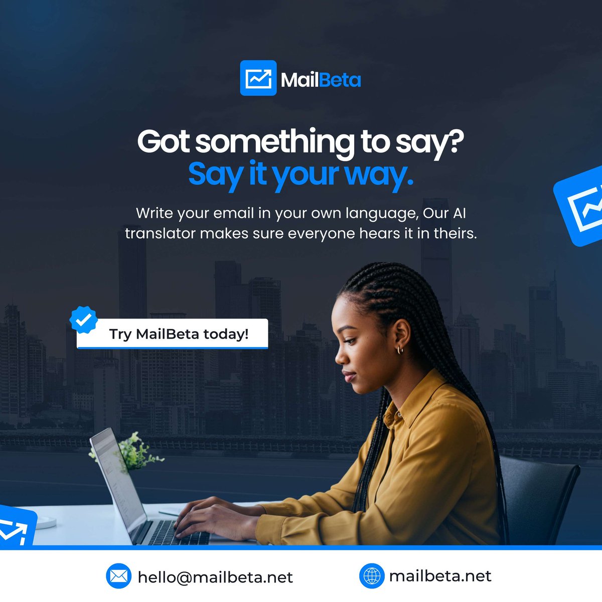 usemailbeta's tweet photo. Translating your emails one by one? That’s over.
Now, just write your message once, we handle the language for every person on your list.
Finally, a smarter way to connect.
#NoMoreManualTranslation #GlobalEmails #MarketingSimplified #EmailThatWorks #DigitalTools https://t.co/yF7rHPfCV9