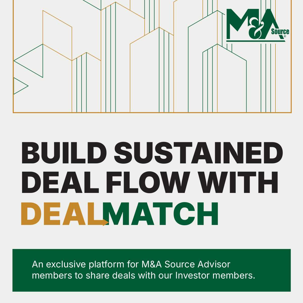 MAsource's tweet image. DEALMATCH connects Advisors and Investors, making it easy to share and discover lower middle market opportunities year-round.

Boost your deal flow and close more deals faster! Learn more: masource.org/membership/dea…

#masource #dealmatch #dealflow