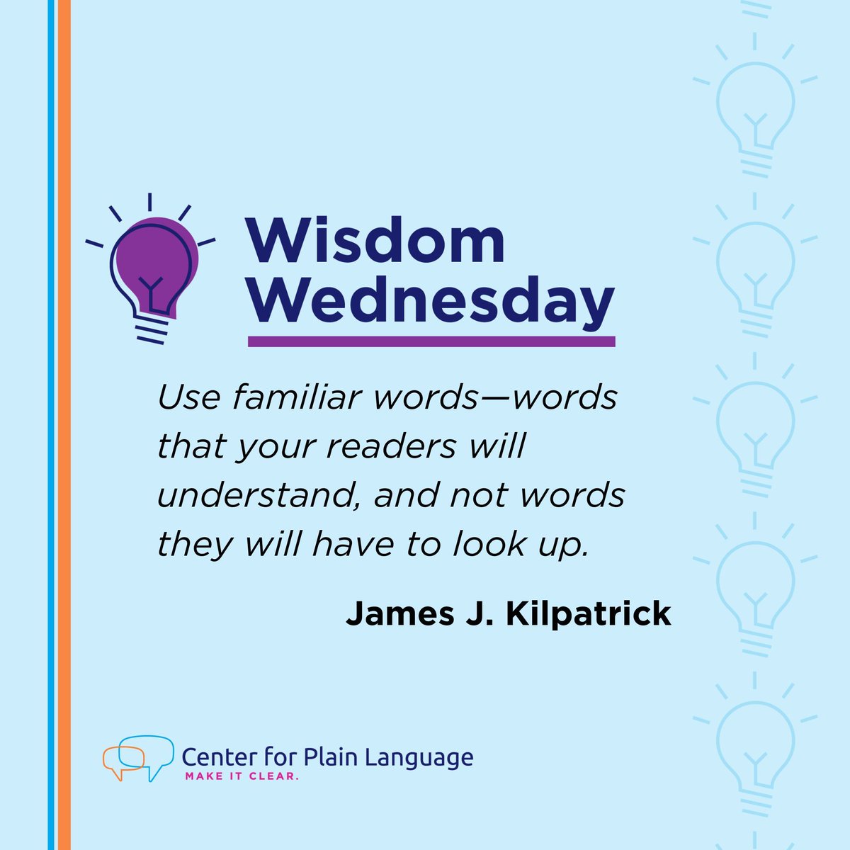 #WednesdayWisdom #CenterForPlainLanguage